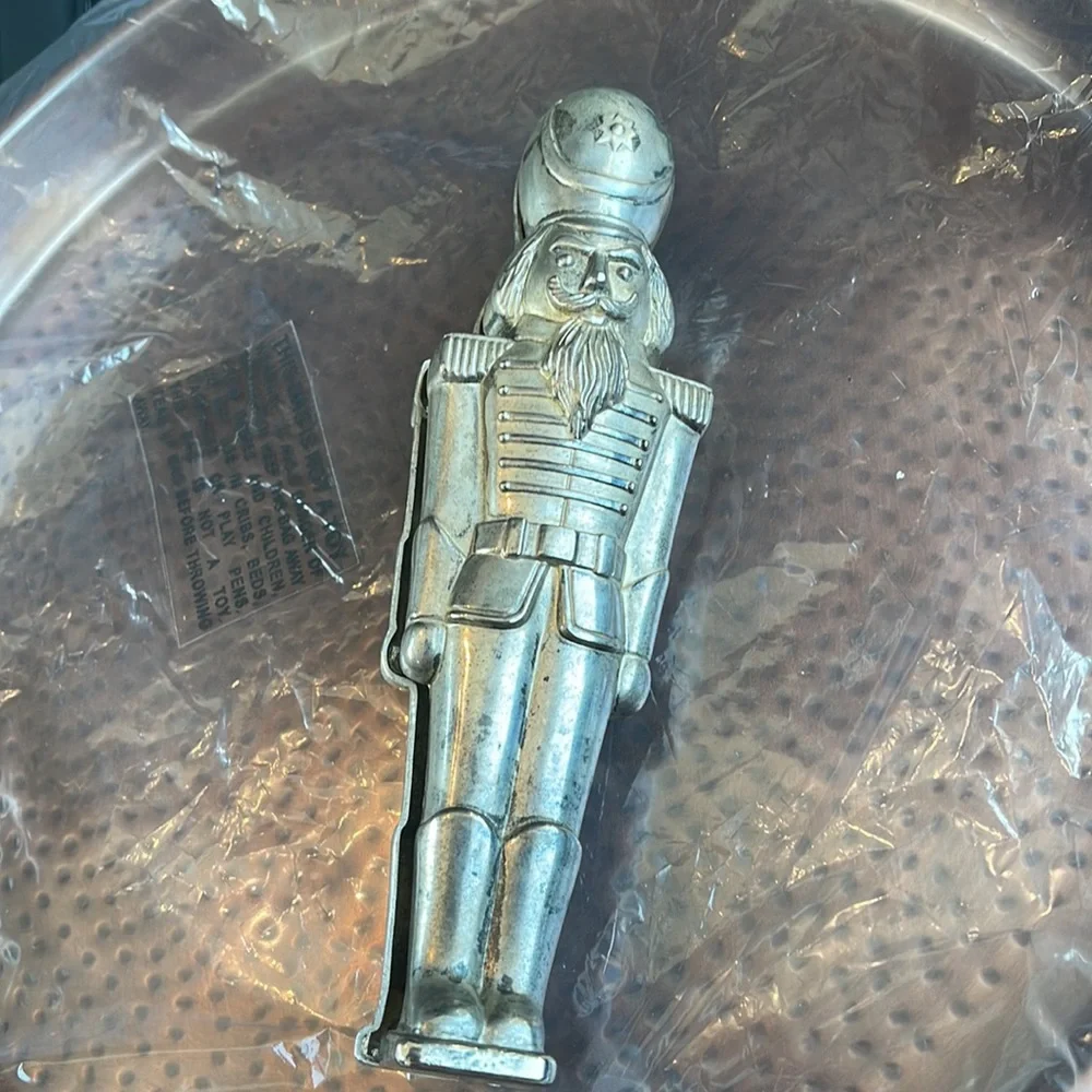 Vintage Godinger silver C 1993 nut cracker 8” tall